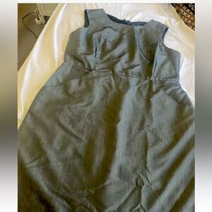 Sandra Darren Maxi Black Round Neck Sleeveless Knee Length Dress Size 16W